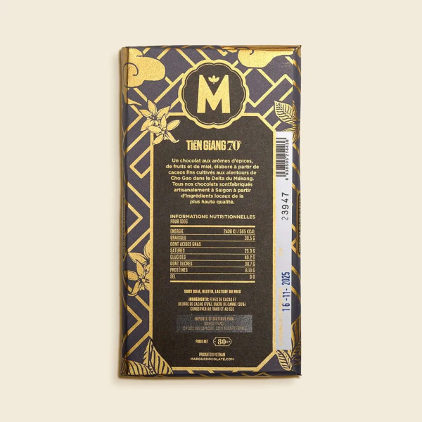 Tien Giang 70% Single Origin Chocolate Bar 80g Tien Giang 70% Single Origin Chocolate Bar 80g