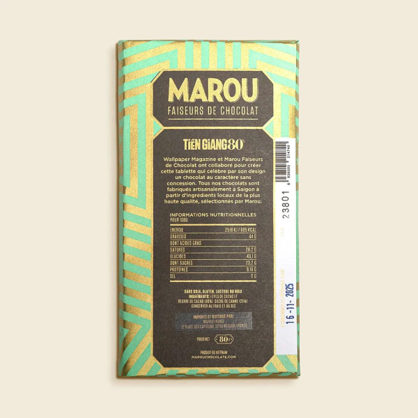 Chocolat noir Tien Giang 80% édition limitée Wallpaper 80g Chocolat noir Tien Giang 80% édition limitée Wallpaper 80g