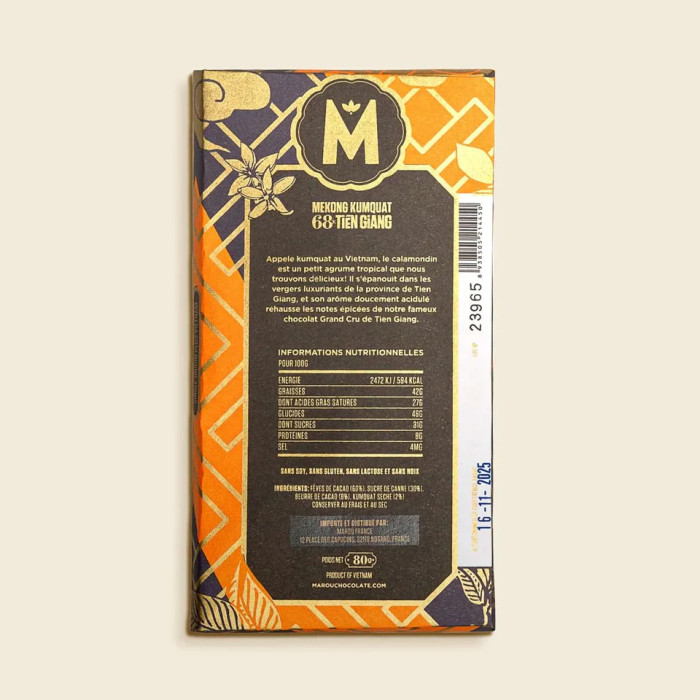 Chocolat noir Kumquat 80g