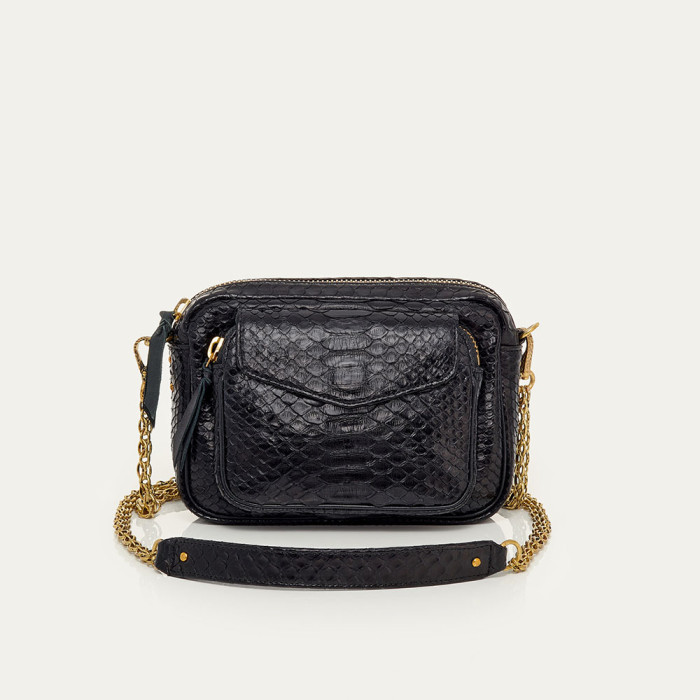 Sac Python Charly Noir Chaine Or