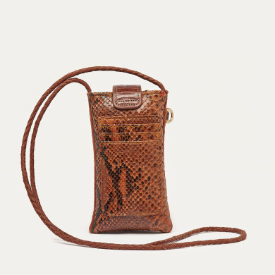 Moka Python Phone Bag Double Marcus Moka Python Phone Bag Double Marcus