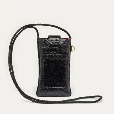 Black Python Phone Bag Double Marcus Black Python Phone Bag Double Marcus