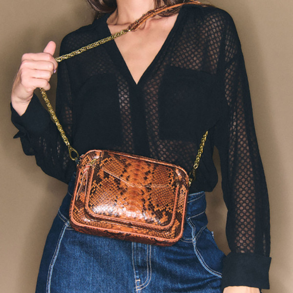 Bag Charly Moka Python Bag Charly Moka Python