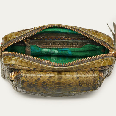 Bag Charly Dark Kaki Python Bag Charly Dark Kaki Python