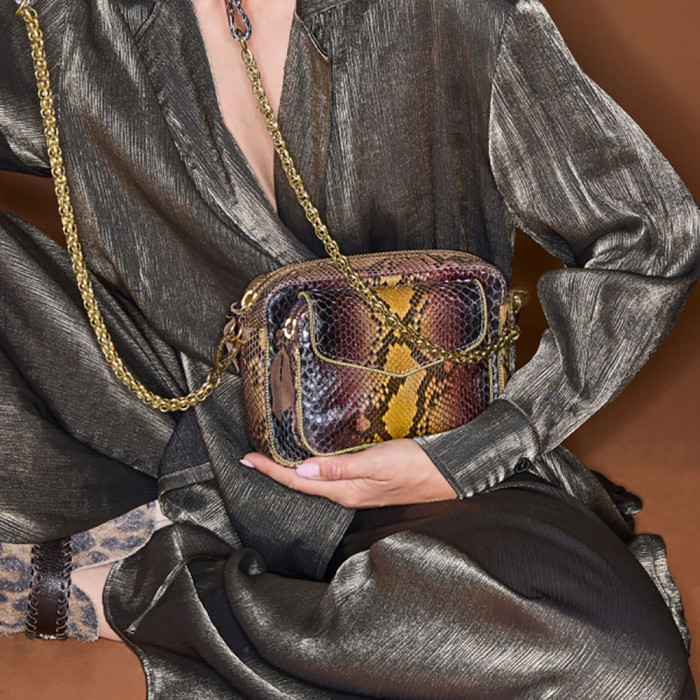 Sac Python Charly Oeil de Tigre