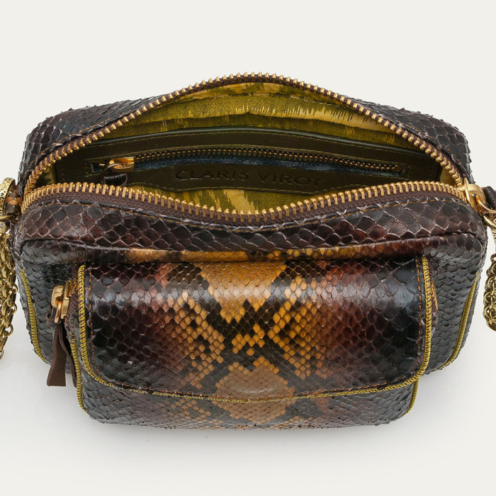 Tiger Eye Stone Python Charly Bag