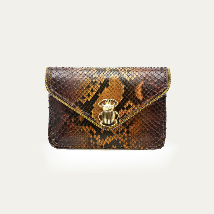 Tiger Eye Python Card Holder Alex