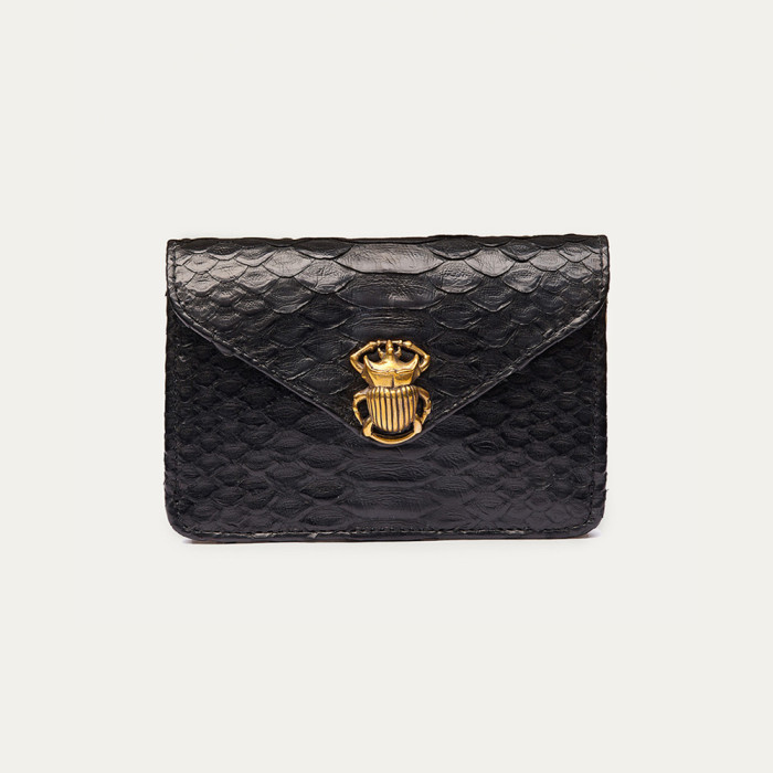 Python Card Holder Alex Black Gold Beatle