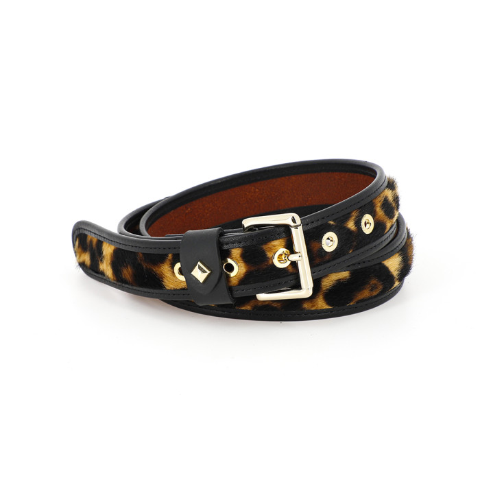 Ceinture La Turenne Leopard Gansee - 85 cm