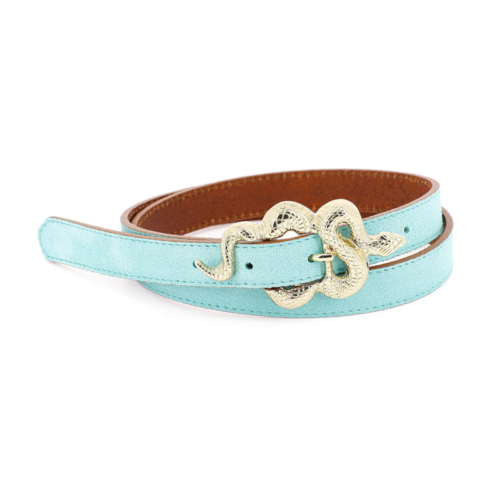 Ceinture La Barbier Velours Mint - 85 cm