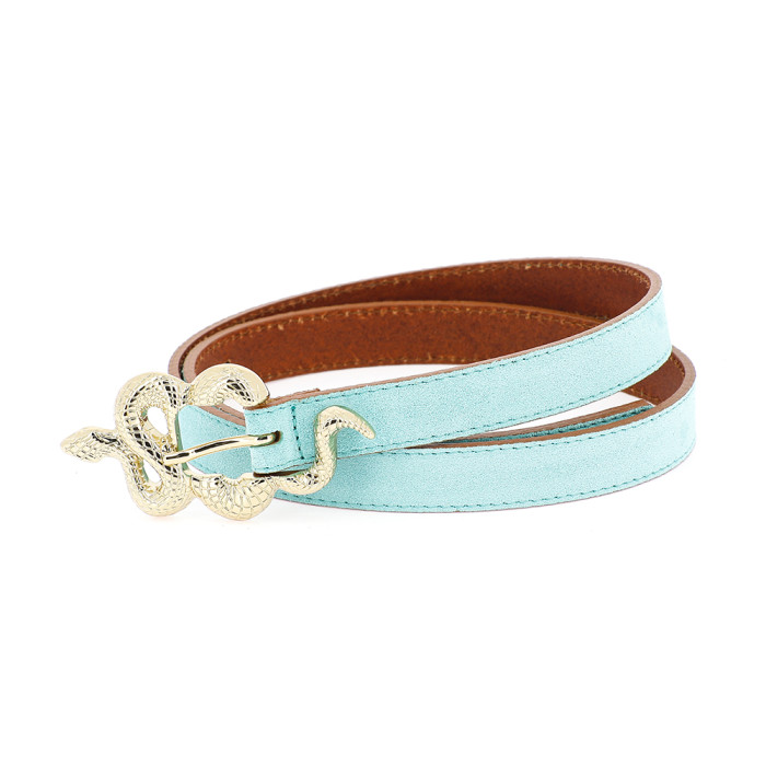 Ceinture La Barbier Velours Mint - 85 cm