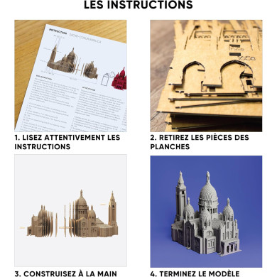 Puzzle 3D Basilique du Sacré-Coeur - 146 pièces - Cartonic Puzzle 3D Basilique du Sacré-Coeur - 146 pièces - Cartonic