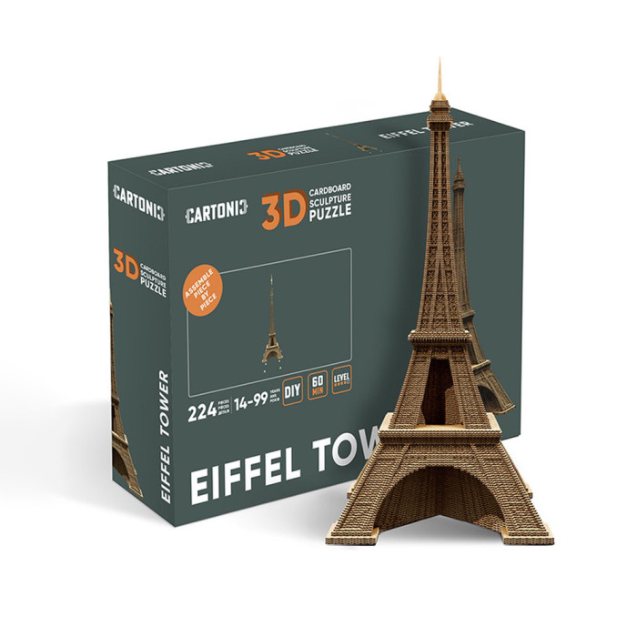 Puzzle 3D Tour Eiffel - 224 pièces - Cartonic