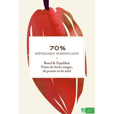 Chocolat noir République Dominicaine 70% 75g
