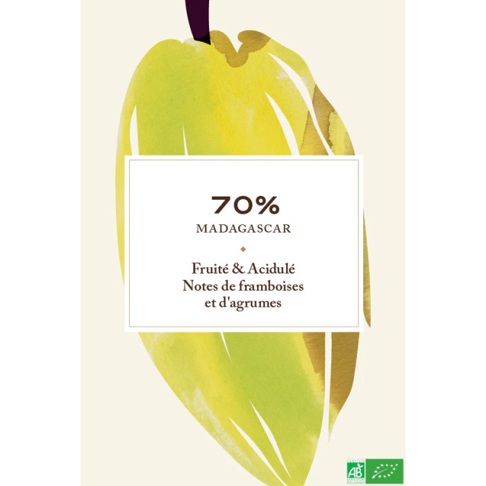 Chocolat noir Madagascar 70% 75g Chocolat noir Madagascar 70% 75g
