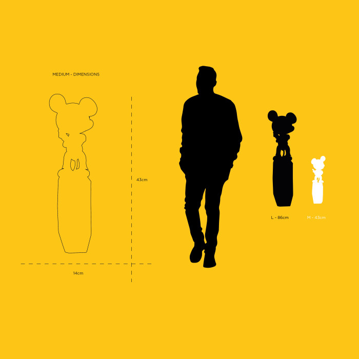 Mickey Rock par Arik Levy - 43 cm - Medium Mickey Rock par Arik Levy - 43 cm - Medium