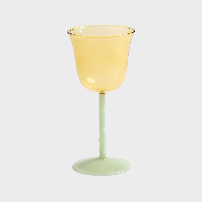 Wine glass dot yellow