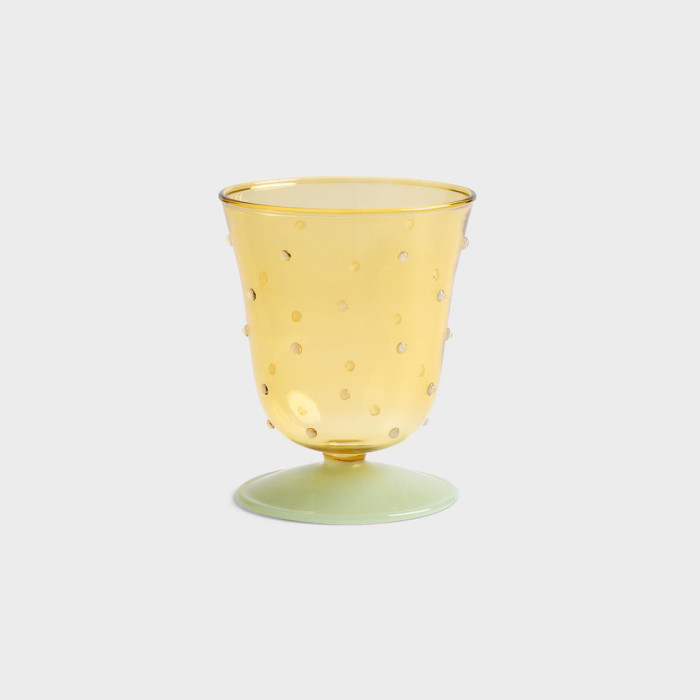Water glass dot yellow