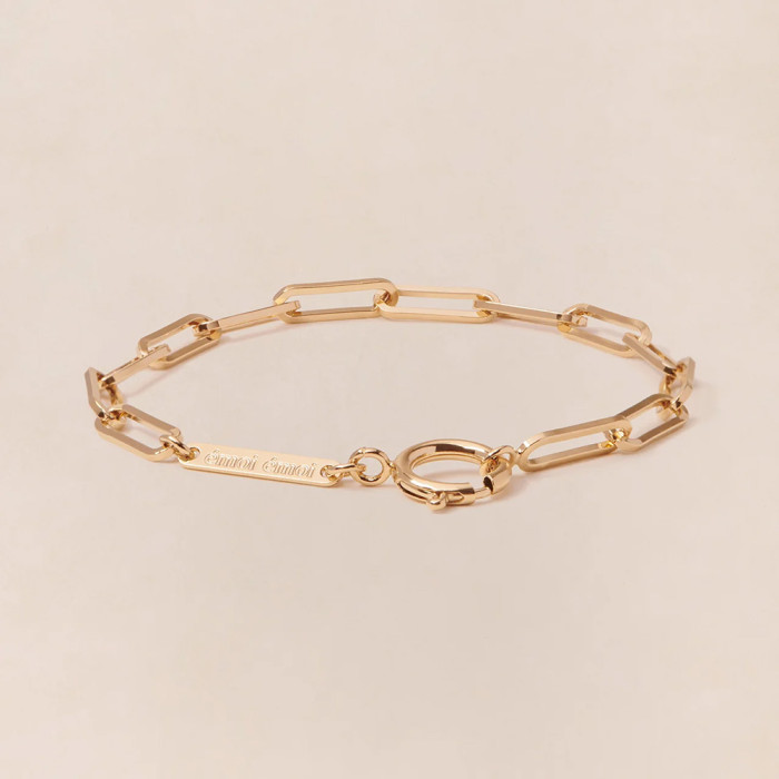 Bracelet maillons XL doré à l'or fin 24 carats - 18cm