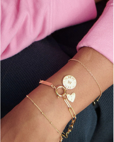 Bracelet maillons XL doré à l'or fin 24 carats - 18cm Bracelet maillons XL doré à l'or fin 24 carats - 18cm