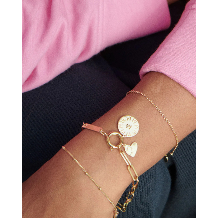 Bracelet maillons XL doré à l'or fin 24 carats - 18cm