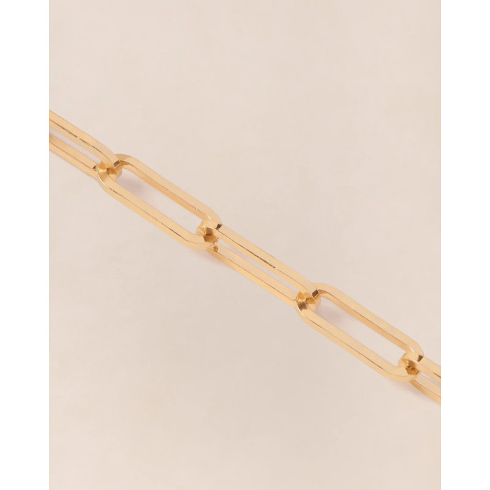 Bracelet maillons XL doré à l'or fin 24 carats - 18cm