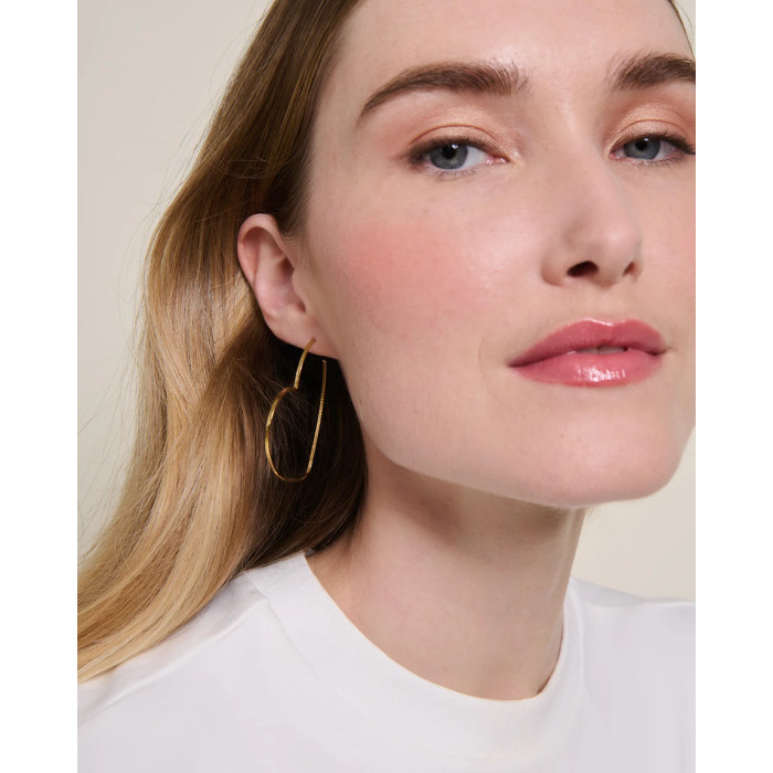 Créoles Grands Cœurs - dorées à l'or fin 24 carats