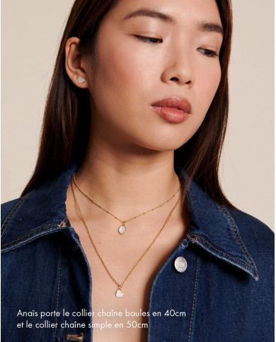 Collier chaîne boules - 50cm Collier chaîne boules - 50cm