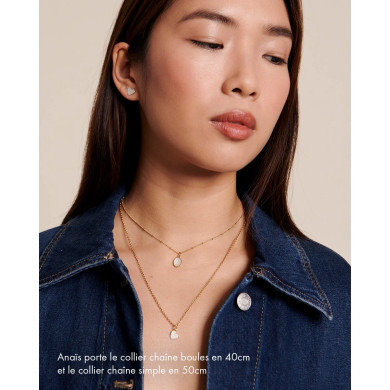 Collier chaîne boules - 50cm