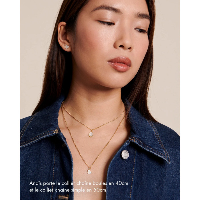 Collier chaîne boules - 50cm