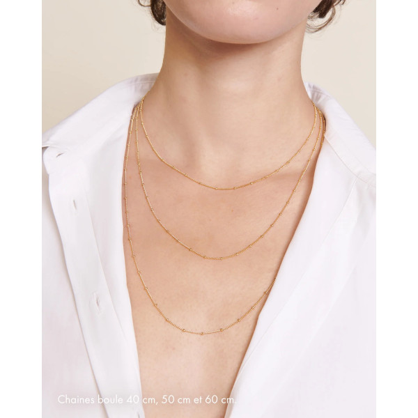 Le collier chaîne boules - 40cm Le collier chaîne boules - 40cm