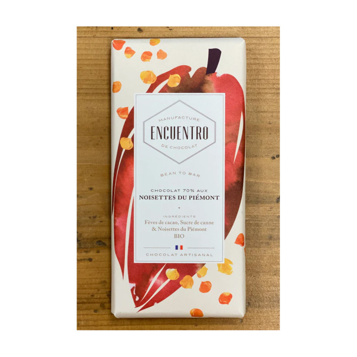 Chocolat noir 70% Noisettes du Piémont 75g