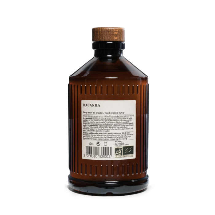 Sirop brut Basilic biologique 40cl Sirop brut Basilic biologique 40cl