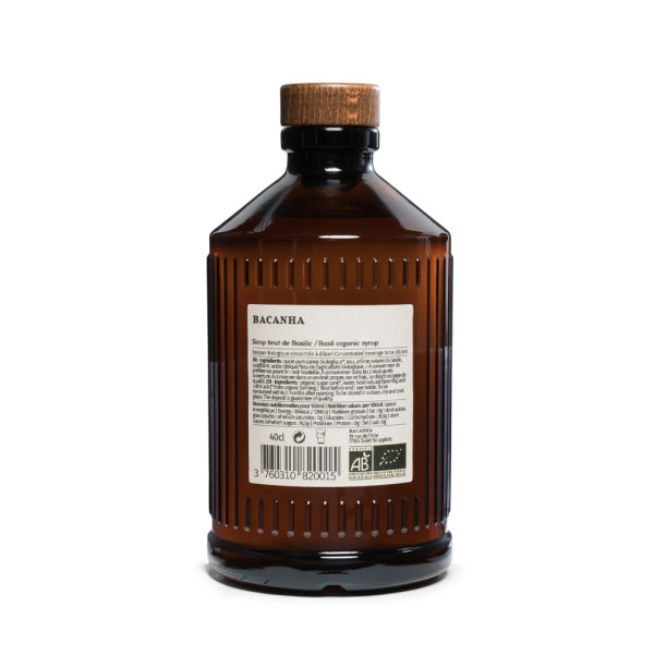 Sirop brut Basilic biologique 40cl Sirop brut Basilic biologique 40cl