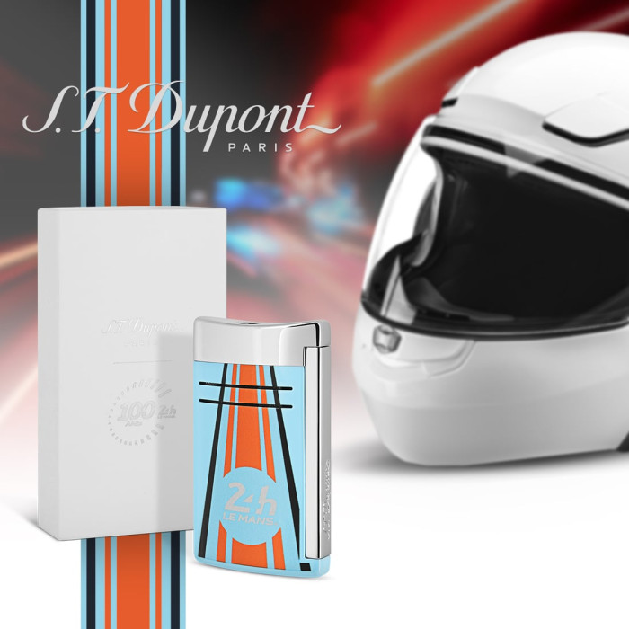 Briquet Maxi Jet Le Mans Bleu Chromé - S.T. Dupont