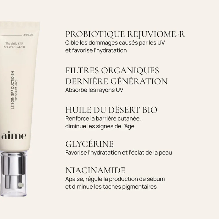 Le soin SPF quotidien, SPF50 UVA+UVB