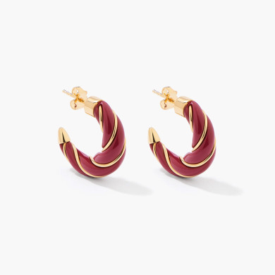 Boucles d'oreilles Diana bordeaux Boucles d'oreilles Diana bordeaux