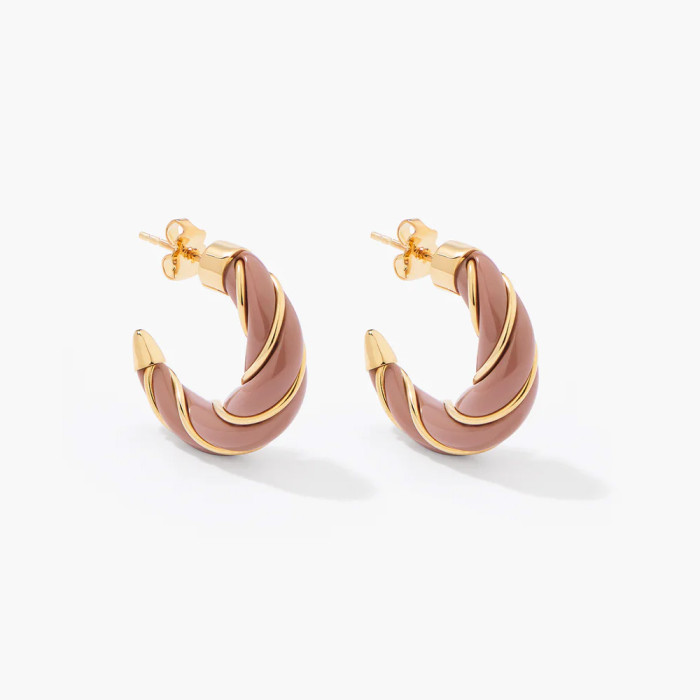 Boucles d'oreilles Diana cappuccino