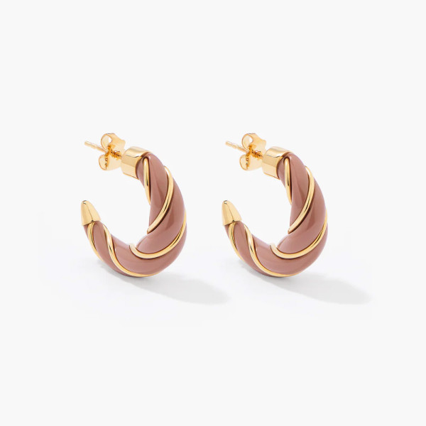 Boucles d'oreilles Diana cappuccino Boucles d'oreilles Diana cappuccino