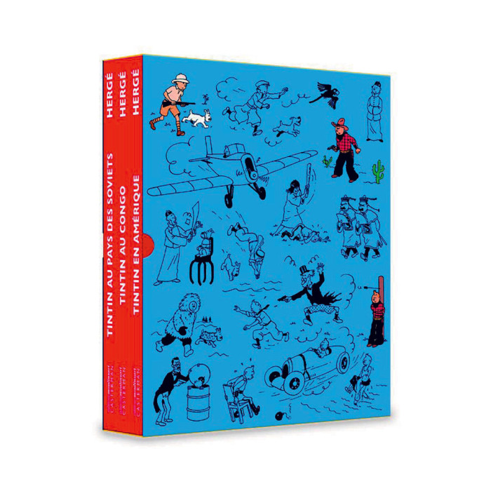 Coffret 3 volumes "Les colorisés" : Tintin en Amérique - Tintin au Congo - Tintin au pays des Soviets