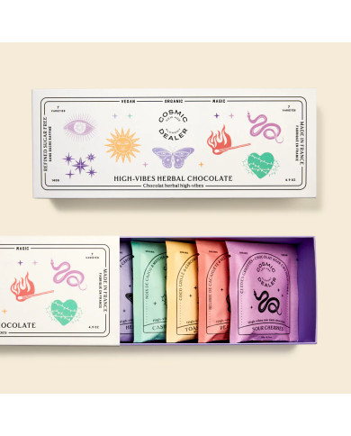 Boîte de 7 chocolats chakras Boîte de 7 chocolats chakras
