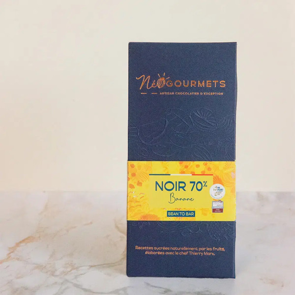 Chocolat noir 70% banane 70g Chocolat noir 70% banane 70g