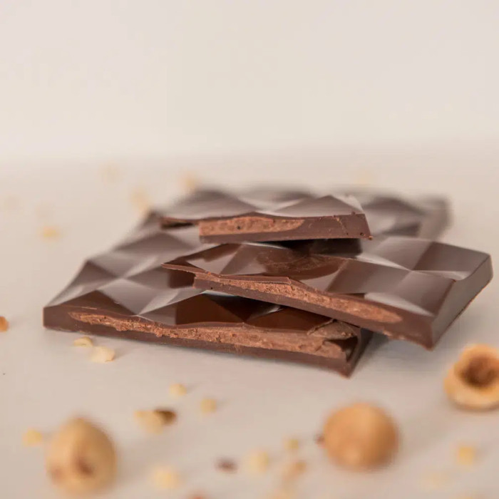 Chocolat noir 70% cœur noisette 70g Chocolat noir 70% cœur noisette 70g