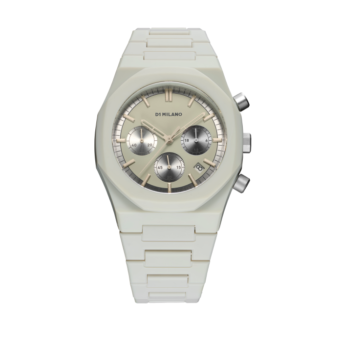 Fossil Grey Polychrono 40.5mm