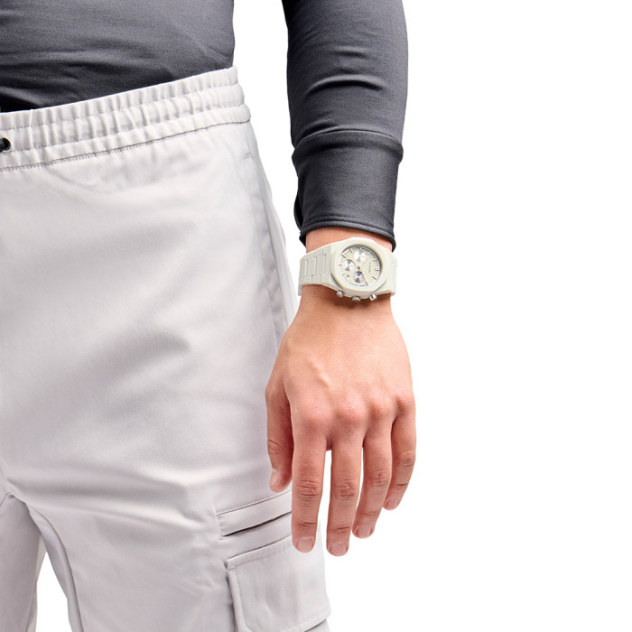 Fossil Grey Polychrono 40.5mm