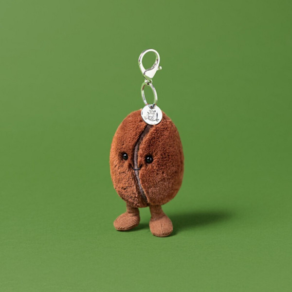 Amuseables Coffee Bean Bag Charm - Jellycat Amuseables Coffee Bean Bag Charm - Jellycat
