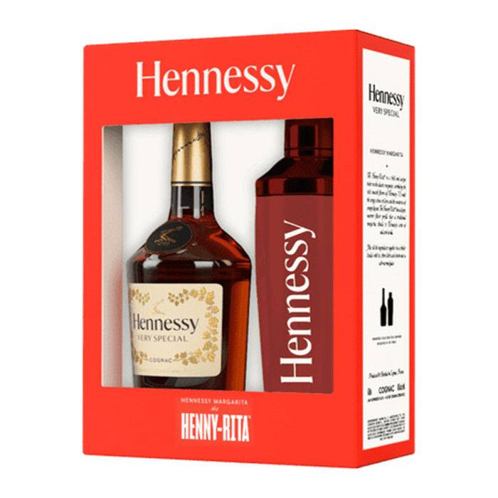Cognac Hennessy VS Coffret Henny-Rita avec shaker – 70cl Cognac Hennessy VS Coffret Henny-Rita avec shaker – 70cl