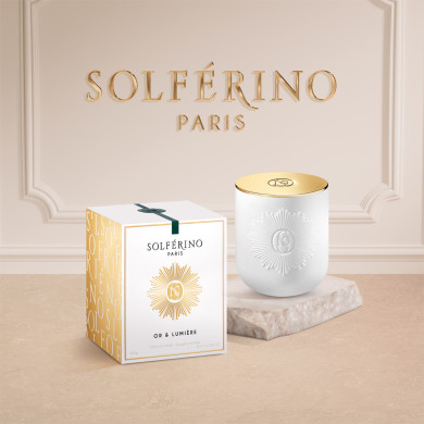 Bougie Or & Lumière 260g - Solférino Paris
