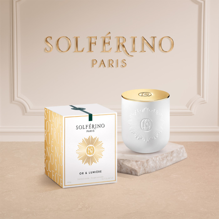 Bougie Or & Lumière 260g - Solférino Paris