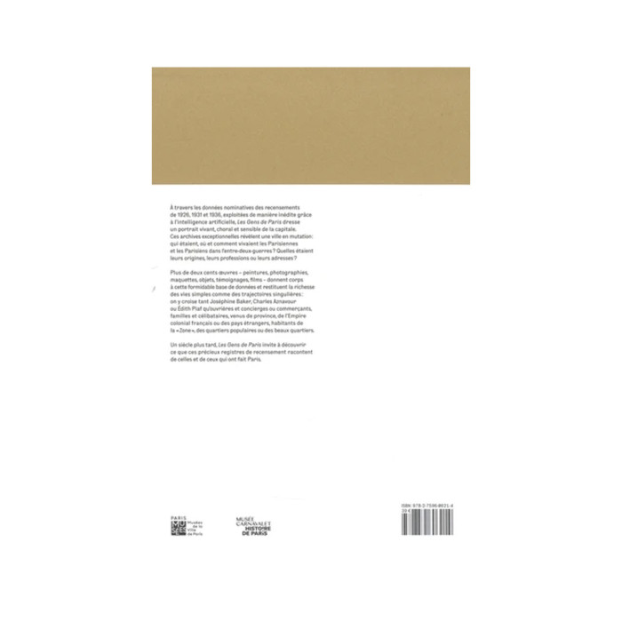 Les gens de Paris 1926-1936 : Dans le miroir des recensements de population